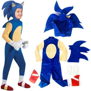 Sonic The Hedgehog Cosplay kostymer til barn, pojkar, flickor - 10-14 år = EU 140-164 Overall + Mask + Handskar 7-8 år = EU 122-128