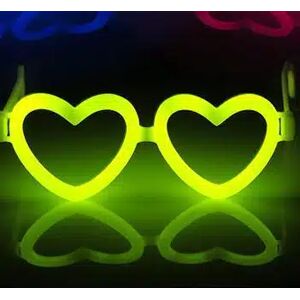 Satana Briller Hjerteformet - Selvlysende Glow Stick (Color: Green)