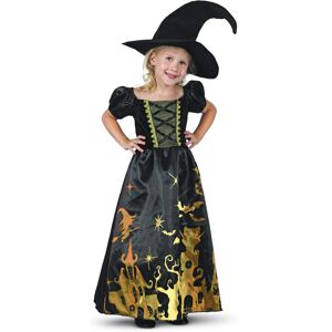 Legbilligt.dk Deluxe Mini Guld Heks - 104 Cm. Halloween Kostumer