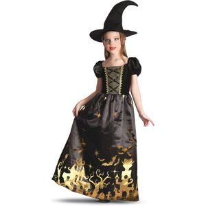 Legbilligt.dk Deluxe Guld Heks - 120 Cm. Halloween Kostumer