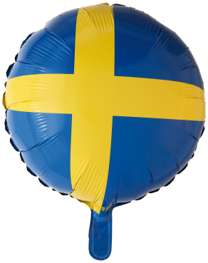 Hisab joker Folie Ballon, svensk flag! (46 cm)