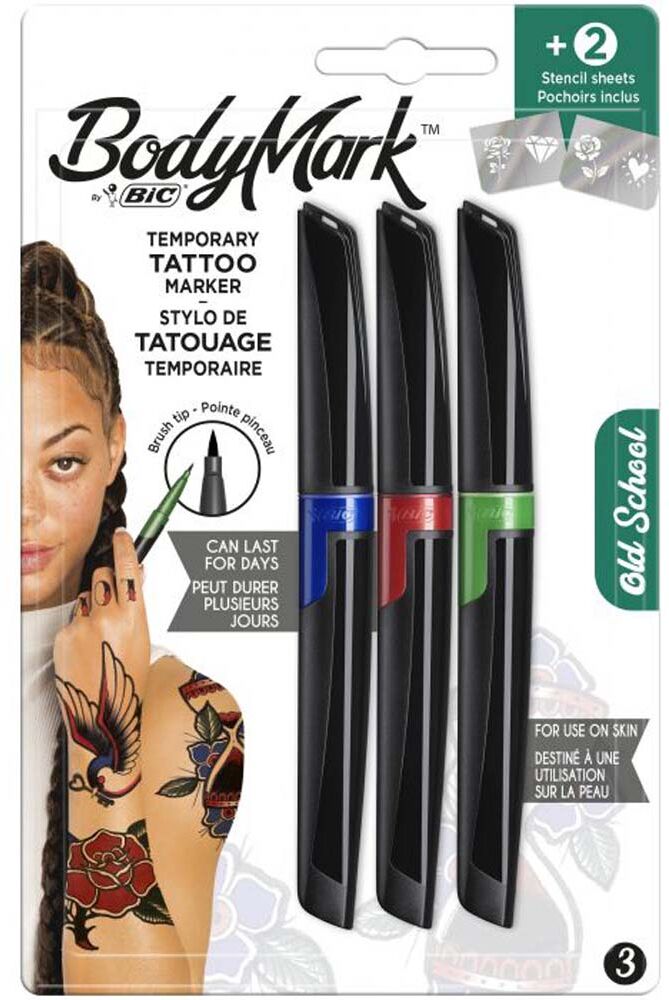 Bic Marcadores  Tattoo Bodymark Old school