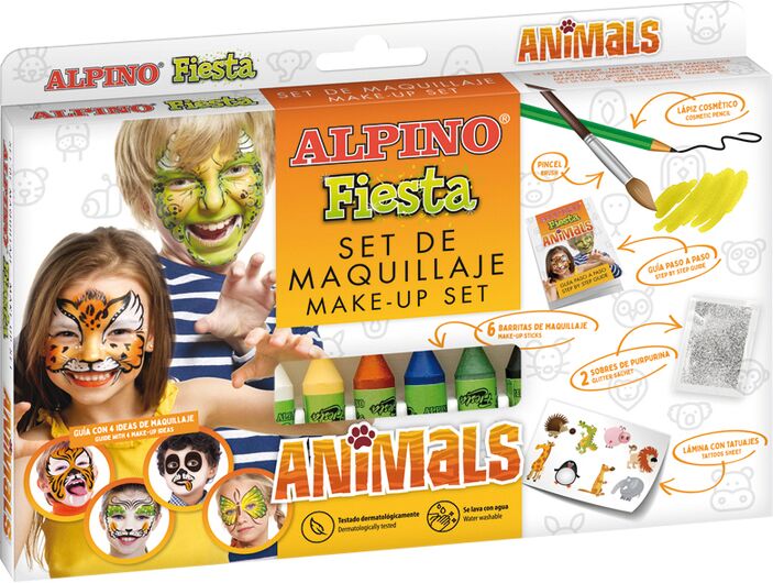 Alpino Maquillaje barra Fiesta Animals 6 colores