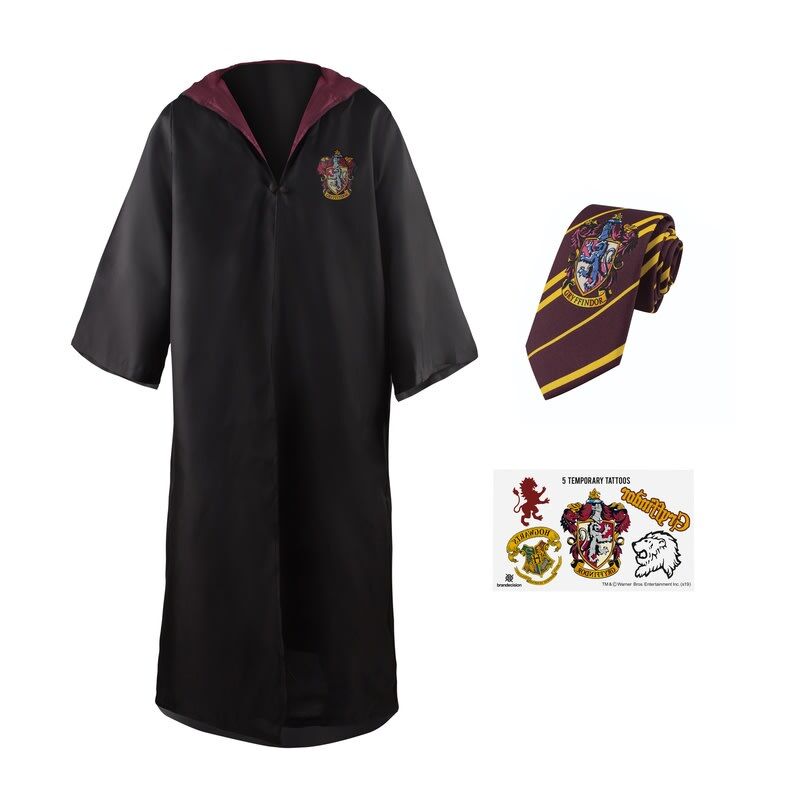 Harry Potter Rohkelikko rooliasu - viitta, solmio & tatuoinnit, koko M