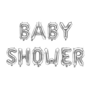 Party Deco Ballons lettres Baby Shower Argent 35cm