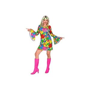 GENERIQUE Déguisement Seventies Robe Flower Power Femme M Multicolore 048762 W Widmann Milano Party Fashion M - 048762 W WIDMANN MILANO Party Fashion - Publicité