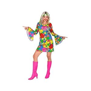 GENERIQUE Déguisement Seventies Robe Flower Power Femme Xl Multicolore 048764 W Widmann Milano Party Fashion XL - 048764 W WIDMANN MILANO Party Fashion - Publicité