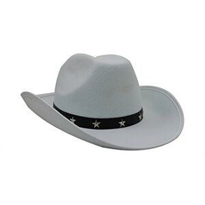 I LOVE FANCY DRESS Chapeau de Cowboy Blanc pour Adulte orné d'étoiles. Ideal pour Les enterrements de Vie de garçon ou de Jeune Fille. Publicité