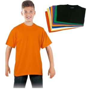 DISBACANAL Tee-Shirt Couleur uni Enfant Vert Fluo, 10 Ans - Publicité