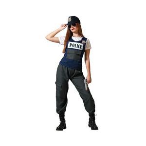 Atosa Déguisement de Police Gilet Bleu pour Femme Adulte Vêtements extérieurs de Costume, Noir, XS/S (Lot de 12) - Publicité