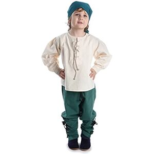 Hemad.de HEMAD Chemise du Chevalier médiéval pour Enfants Coton Pur – XXL Beige - Publicité