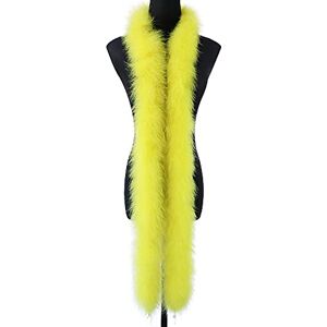 FEARAFTS Fearafs Boa de marabout moelleux pour travaux manuels, 50 g, accessoires de déguisement, Halloween, mariage, décoration d'intérieur, lot de 1,8 m, jaune - Publicité