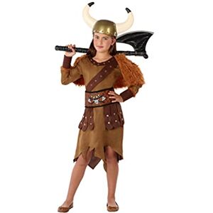 Atosa -61489 Costume-Déguisement Femme Viking 10-12, Fille, 61489, Marron, De De 10 à 12 ans - Publicité