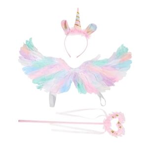 BUTIFULSIC 1 Jeu Articles De Fête Chapeau De Licorne De Fête Cosplay Bandeau Ange Fille Et Ailes Dange Déguisement Dailes Dange Accessoires De La Plume Robe Une Pièce Fée Petite Fille - Publicité