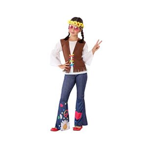 Atosa -60099 Costume-Déguisement Hippie 7-9, Fille, 60099, Multicolore, De De 7 à 9 ans - Publicité