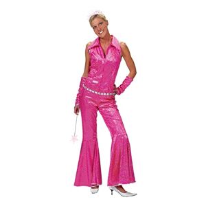 Parafete Funny Fashion Combinaison Disco Rose Pink Boogie Night Femme Taille : XS/S 36/38 - Publicité