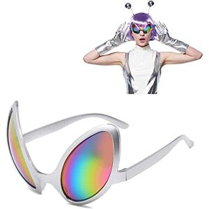 Vigcebit Lunettes extraterrestres Vertes, Party Holiday Alien Costume modélisation alternatives, Fournitures fête Aliens Alternative Shapes pour Adultes et Enfants - Publicité