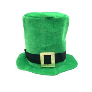 Xbemkste Chapeau de jour de la St Patrick, chapeau haut de forme irlandais en velours, chapeau trèfle, déguisement adulte, décorations de la Saint-Patrick, accessoires de la Saint-Patrick, cadeaux - Publicité