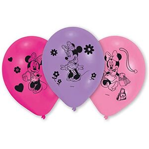 amscan 999371 999371-10 Ballons Minnie Mouse en latex, diamètre 25,4 cm, décoration, anniversaire, fête à thème, multicolore - Publicité