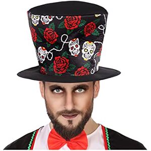 Atosa Chapeau Haut de Forme Dia de Los Muertos Noir Adulte Noir Taille Unique - Publicité