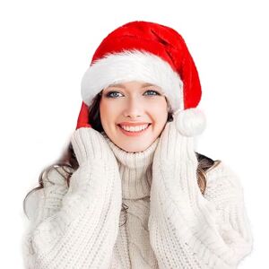 MICTER Bonnet Noel, Bonnet de Noel Adulte, Bonnet pere Noel Unisexe, Chapeaux de Noël Rouge, Bonnet de Noel en Peluche, Ornements de Noël (Adulte) - Publicité
