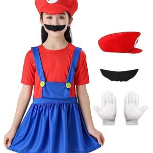 Nintendo mario - deguisement taille 7-8 ans, fetes et anniversaires