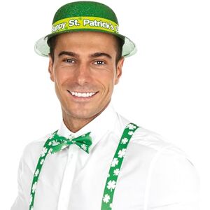 P'tit Clown 66080 Chapeau Melon St Patrick Accessoire de Déguisement parfait pour les Évènements sur le Thème de l'Irlande Adulte, Unisexe PVC Vert - Publicité