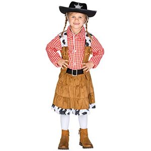 TecTake dressforfun Déguisement de fille cowgirl   Jupe + Chemise traditionnelle à carreaux et gilet court & ceinture   western cowboy costume carnaval (8-10 ans   no. 300546) - Publicité