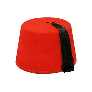 I LOVE FANCY DRESS Chapeau pour Adulte Fez en Feutre Rouge avec Houppe de 58cm de Tour de tête. Idéal pour Les enterrements de Vie de garçon. (X1) - Publicité