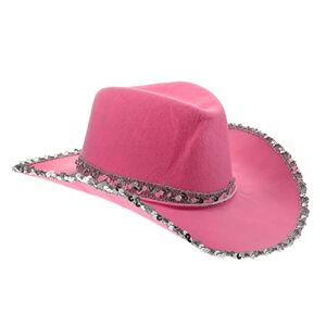 HEASOME Chapeau de Cowboy Rose Chapeau de Soleil Large Chapeau Dames Robes Chapeaux Chapeau de Cow-Girl pour Femme Chapeau de Cow-Girl Cosplay Fantaisie Vêtements Accessoires - Publicité