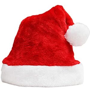 Hyclam Chapeau de Père Noël Chapeau de vacances pour adultes Unisexe Velours Confortable Chapeaux Classiques Multi pour Nouvel An Vacances Fête Hiver Chapeaux pour Adultes Cosplay Père Noël Multicolore - Publicité