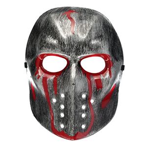 amscan 9918085 Masque de hockey tueur d'Halloween pour adultes avec du sang qui coule - Publicité