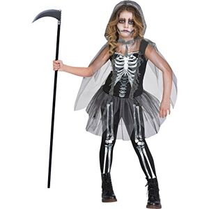 Amscan Costume de squelette faucheuse 10235314 8-10 ans 1 pièce, Gris - Publicité