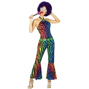 Atosa Combinaison Disco - Funky Rainbow - Femme Taille : M/L - 40/42 - Déguisements et fêtes Multicolore - Publicité