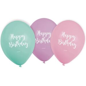 Amscan ballons Happy Birthday 22,8 cm pastel 6 pièces Groen - Publicité