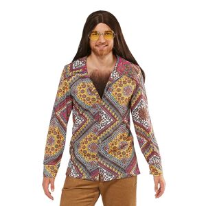 buttinette Chemise hippie vintage pour hommes multicolore - Publicité