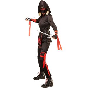 buttinette Combinaison ninja pour femmes, noir/rouge noir - Publicité