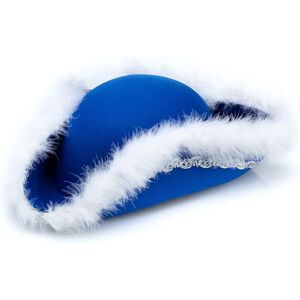 buttinette Chapeau de majorette avec plumes de marabout, pour enfants, bleu bleu - Publicité