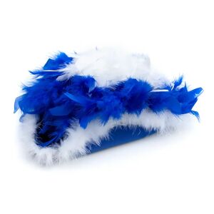 buttinette Chapeau de majorette avec plumes pour enfants, bleu/blanc bleu - Publicité