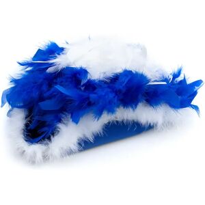 buttinette Chapeau de majorette avec plumes pour enfants, bleu/blanc bleu - Publicité