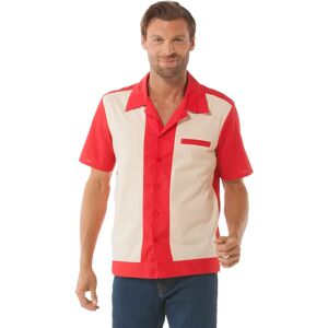 buttinette Chemise de bowling pour hommes rouge - Publicité