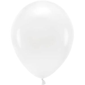 Party Deco Lot de 100 Ballons de Baudruche Biodegradable Blancs