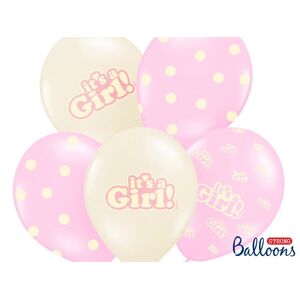 "Lot de 6 ballons ""It's a Girl"" Mix"