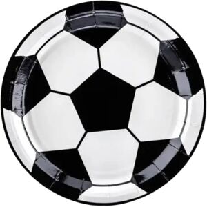 Party Deco Assiette en papier ronde Ballon de Foot ø18cm (Lot de 6) - Publicité