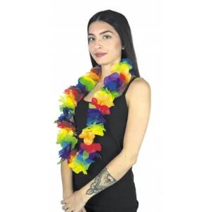 PARTY PRO Collier Hawaïen Grosses Fleurs Multicolore 100cm