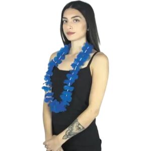 PARTY PRO Collier Hawaïen a Fleurs Bleu