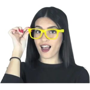 Party Pro Lunettes Neon Jaunes Sans Verres