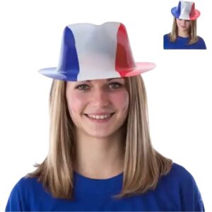 PARTY PRO Chapeau Bleu Blanc Rouge Borsalino PVC