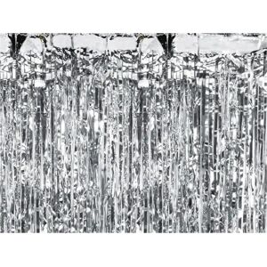 Party Deco Rideau scintillant Argent 90x250cm