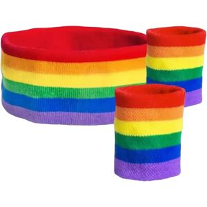 boland Assortiment Bandeau et Bracelets eponge Arc-en-ciel